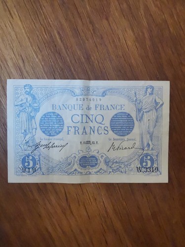 France billet ancien 5 - france, de