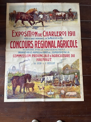 Affiche ancienne charleroi - affiche,