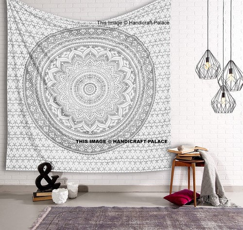 Indien ombre mandala blanc - ombre,