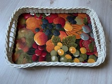 Ancien plateau de service fruits Formica vintage années 70 80