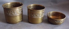 lot de 3 petits pots en laiton