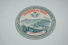 Etiquette Ancienne de fromage de Thizy ,ferme du camp / 12,7 cm