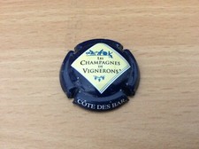 capsule de champagne Côte des Bar bleu nuit écrit. majuscules