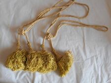 Paire de cordons d'attache rideau français vintage années 1920 double pompons shabby chic