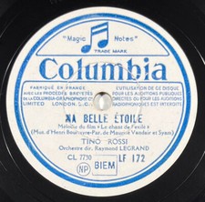 Tino Rossi : Ma belle étoile / Ce matin même DISQUE 78 rpm COLUMBIA LF 172