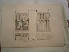 Planche gravure mobilier d'église  paroissial  St Denis Siége enfants de coeur