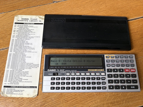 Vintage casio 850p - casio, fx-850p