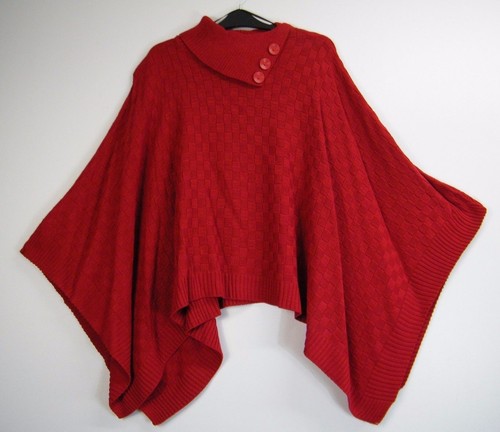 Grande taille tricoté poncho - grande,
