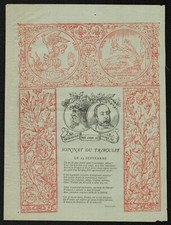 Sonnet du Triboulet. Naissance Henri V Comte de Chambord. Vers 1880