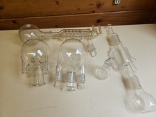 Ancien lot Flacons Ballon Laboratoire Divers Verre  Accessoires 