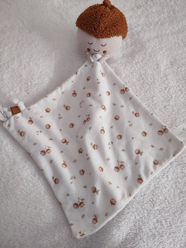 Doudou gland marron blanc - gland,