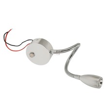 (Argent)Lampe De Lit à Col De Cygne LED RV Avec Port USB Port De Type C FR