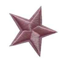 Patch écusson étoile star rose thermocollant 4 x 4 cm