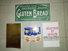 CARTON PUBLICITAIRE ANCIEN -BRUSSON JEUNE-PATES.GLUTEN+PUBLICITES PAPIER.16X32