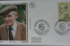 ENVELOPPE PREMIER JOUR SOIE 1990 MAURICE GENEVOIX