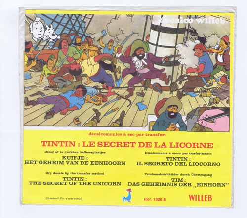 Tintin hergé decalcomanies - tintin,