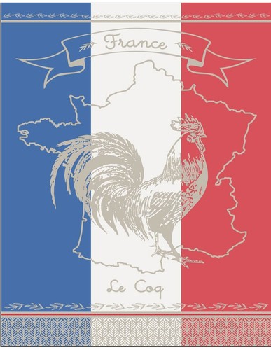 Torchon coton tissé jacquard