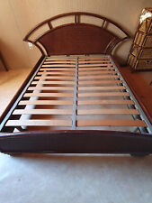 LIT EN ROTIN COMPLET AVEC SOMMIER A LATTES 