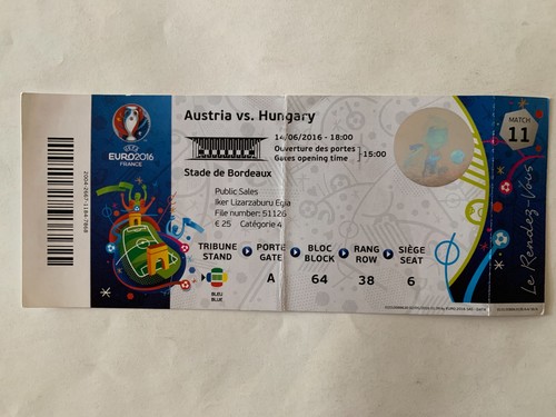 Ticket match uefa euro - ticket,
