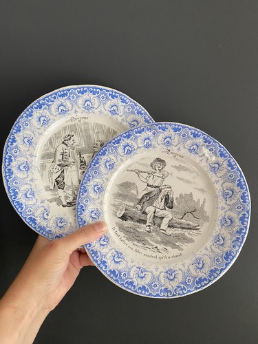 Assiettes dessert ancienne - 2,