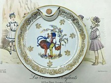 ASSIETTE À BOUILLIE CHAUFFANTE PORCELAINE DE LIMOGES/ Ancient baby food plate