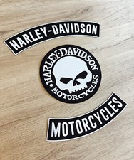 PACK Patch Harley Davidson motorcycles XXL SKULL écusson pour blouson biker ?️