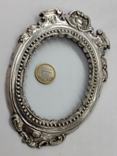 ANTIQUE CADRE POUR PHOTOS - MINIATURE EPOQUE XVIII ? POINÇON E.T ARGENT MASSIF