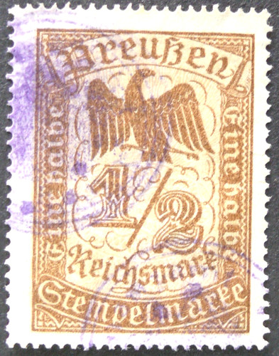 Timbre allemagne prusse - d'allemagne, /