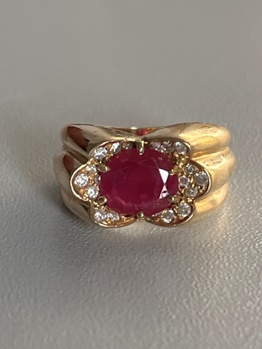 6354 bague jaune godronné - bague,