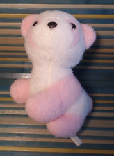 S22 / doudou peluche ours ourson rose blanc debout NOUNOURS vintage ancien