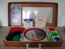 Jouet ancien Jeux de laines Broderie Tricotin Cercle à broder BERCHET Vintage