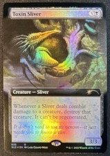 mtg magic toxin sliver FOIL extended borderles ENGLISH slivoide slivoïde toxique