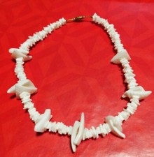 Collier coquillages blanc - en,