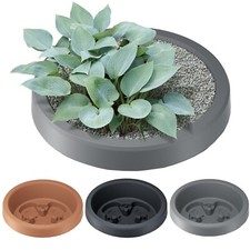 Pot de fleur rond en plastique massif bas 60 cm de diamètre 3 couleur