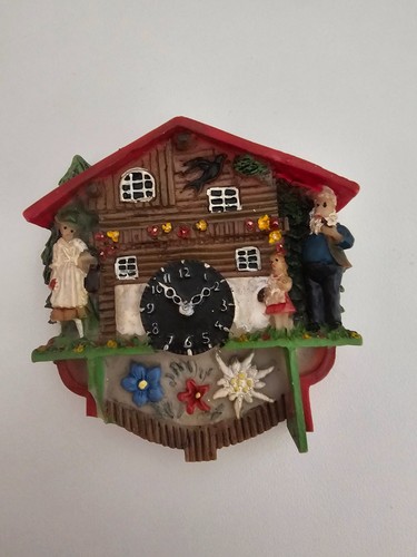 Aimant magnet chalet horloge - magnet,