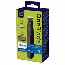 PHILIPS OneBlade tondeuse à barbe Face + une lame + 4 sabbot  - Édition Noire