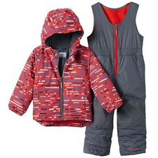 Brand New Columbia OUTGROWN Printed Jacket & Bib Snow Pants XXS/2TP YOUTH/INFANT