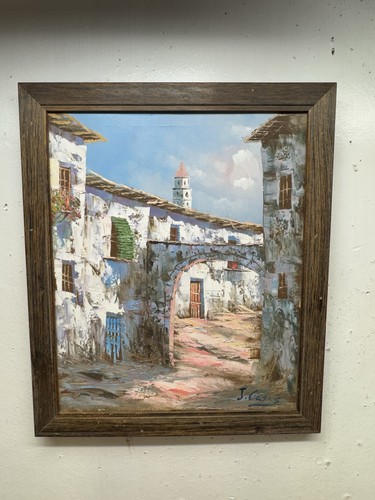 Signed palette knife - knife, oil