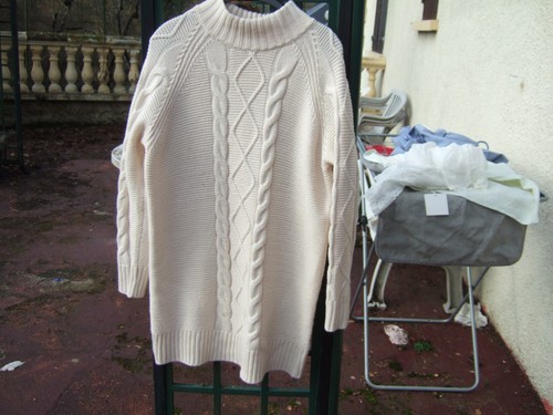 Pull femme lainage écru - femme,
