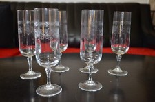 Lot de 6 coupes de champagne cristal d'arc modèle Matignon TBE