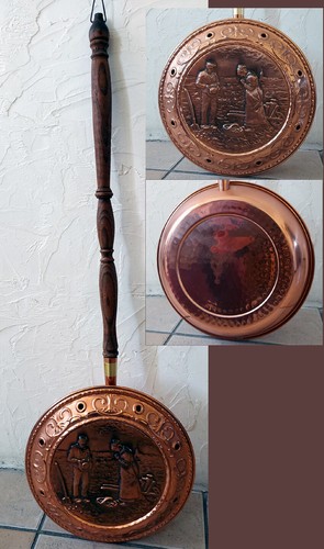 Bassinoire angélus cuivre - bassinoire, angélus,