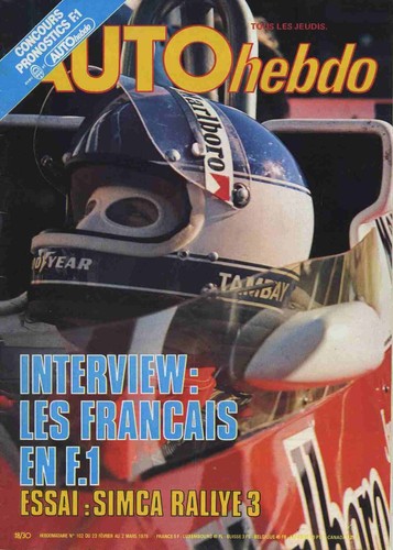 Auto hebdo 102 - auto, 23/02/1978
