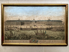 Veue et perspective de la place Royalle de Bordeaux. Vue d'optique XVIII