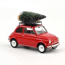 FIAT 500 L 1968 Voiture rouge sapin de Noël Santa red car - 1/18 NOREV 187779
