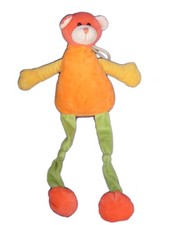 Doudou Peluche ours orange -