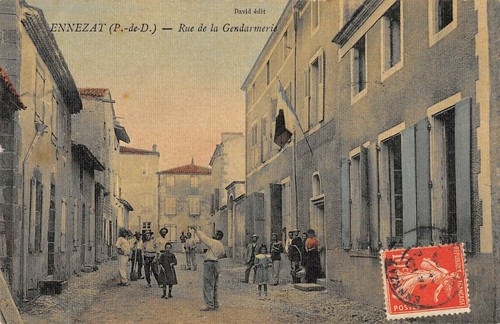 Cpa ennezat rue la - cpa,