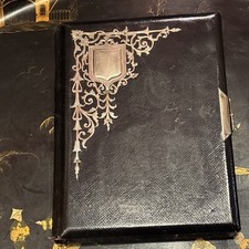 album photo ancien cdv cabinet tres beau modele XIXe cuir