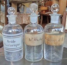 3 Anciens flacons pharmacie