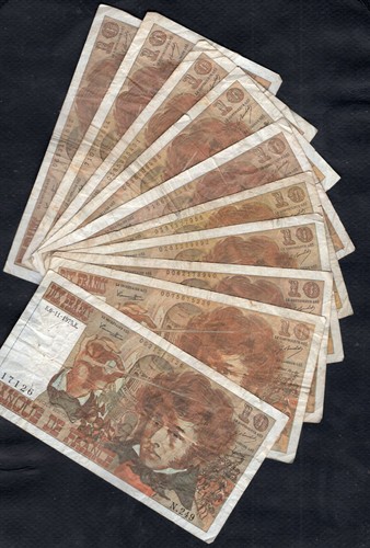 France lot billets - de, 10