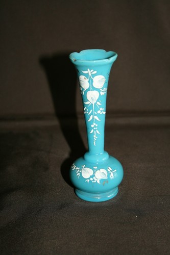 Vase bleu opaline foire - opaline,